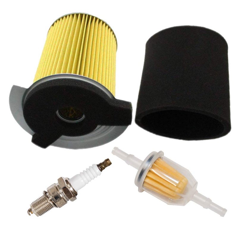 HIFROM Air Filter Pre-Filter with Spark Plug Fuel Filter Tune Up kit Replacement forYamaha G1 2 Cycle 1978-1989 Gas Golf Cart and G14 4 Cycle 1995-1996 Gas Golf Cart Replace J10-14417-00 JF7-14450-01 - Image 1